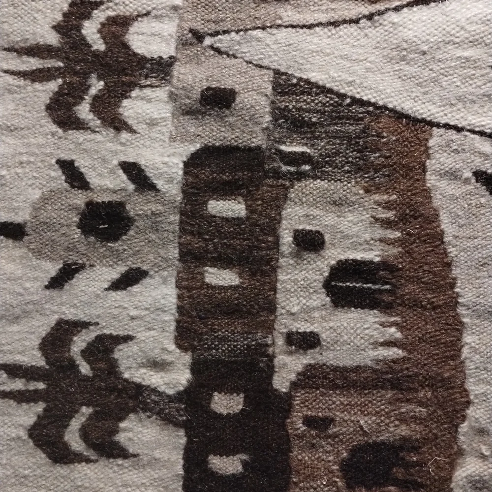 Hand Crafted Brown and Cream Artistic Door Mat